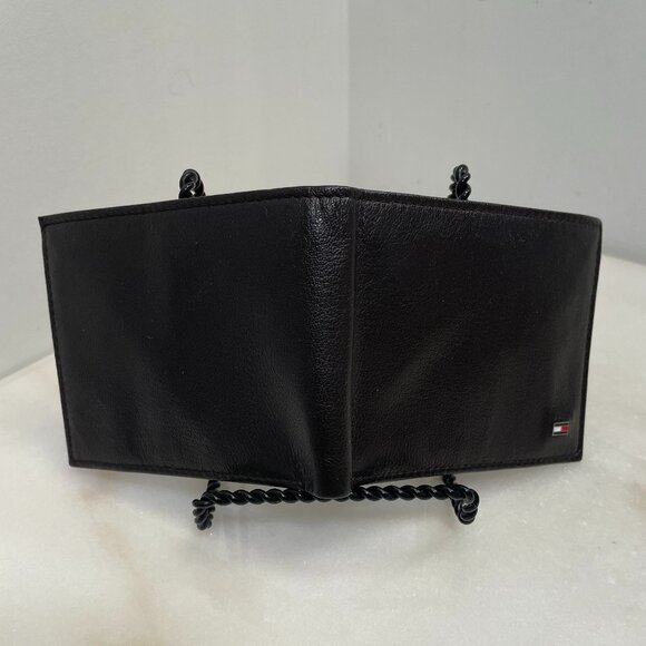 Tommy Hilfiger Men's Classic Logo Bifold Dark Brown Leather Wallet - Picture 6 of 13